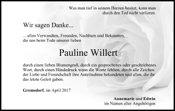 Anzeige von Pauline Willert von MGO