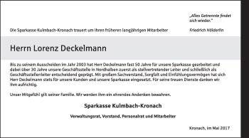 Anzeige von Lorenz Deckelmann von MGO