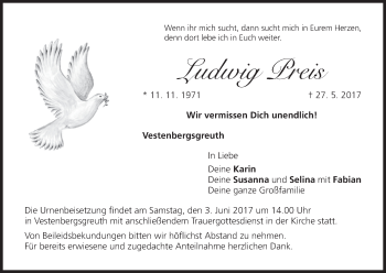 Anzeige von Ludwig Preis von MGO