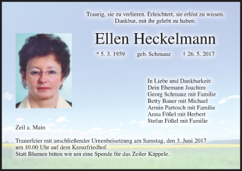 Anzeige von Ellen Heckelmann von MGO