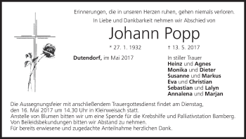 Anzeige von Johann Popp von MGO
