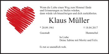 Anzeige von Klaus Müller von MGO