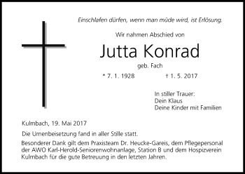 Anzeige von Jutta Konrad von MGO