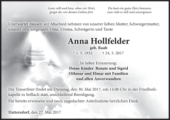 Anzeige von Anna Hollfelder von MGO