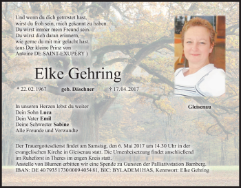 Anzeige von Elke Gehring von MGO