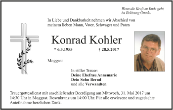 Anzeige von Konrad Kohler von MGO