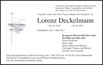 Anzeige von Lorenz Deckelmann von MGO