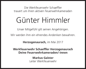 Anzeige von Günter Himmler von MGO