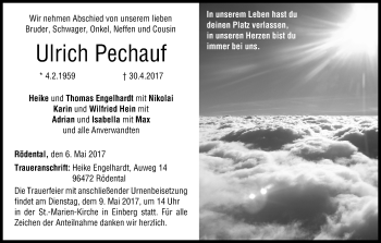 Anzeige von Ulrich Pechauf von MGO
