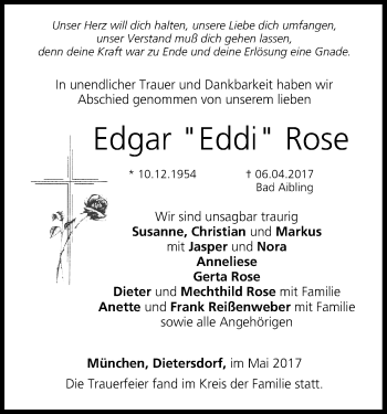 Anzeige von Edgar  Rose von MGO