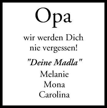 Anzeige von Opa  von MGO