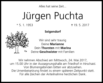 Anzeige von Jürgen Puchta von MGO