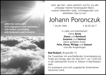 Anzeige von Johann Poronczuk von MGO