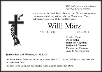 Anzeige von Willi März von MGO
