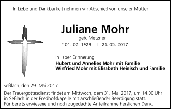 Anzeige von Juliane Mohr von MGO