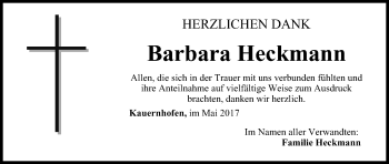 Anzeige von Barbara Heckmann von MGO