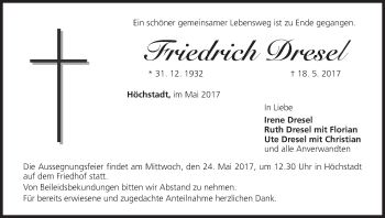 Anzeige von Friedrich Dresel von MGO