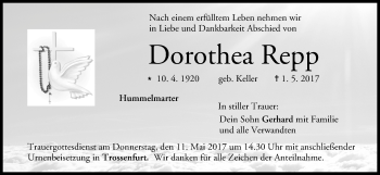 Anzeige von Dorothea Repp von MGO
