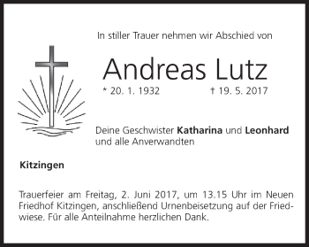 Anzeige von Andreas Lutz von MGO