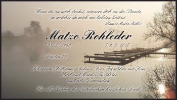 Anzeige von Matzo Rohleder von MGO