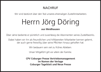 Anzeige von Jörg Döring von MGO