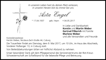 Anzeige von Asta Engel von MGO
