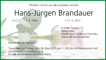Anzeige von Hans-Jürgen Brandauer von MGO