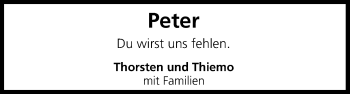 Anzeige von Peter  von MGO