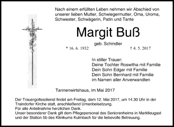 Anzeige von Margit Buß von MGO
