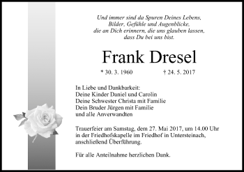 Anzeige von Frank Dresel von MGO