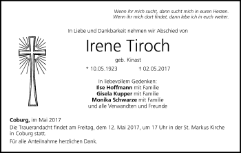 Anzeige von Irene Tiroch von MGO