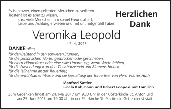 Anzeige von Veronika Leopold von MGO