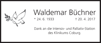 Anzeige von Waldemar Büchner von MGO