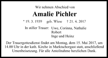 Anzeige von Amalie Pichler von MGO