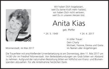 Anzeige von Anita Kias von MGO