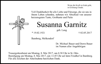 Anzeige von Susanna Garnitz von MGO
