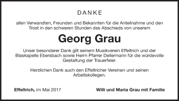 Anzeige von Georg Grau von MGO