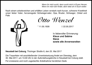 Anzeige von Otto Wenzel von MGO