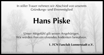 Anzeige von Hans Piske von MGO