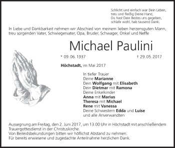 Anzeige von Michael Paulini von MGO