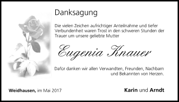 Anzeige von Eugenia Knauer von MGO