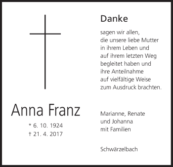 Anzeige von Anna Franz von MGO
