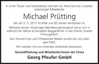 Anzeige von Michael Prütting von MGO