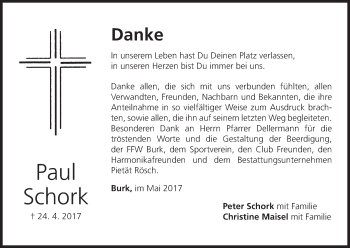 Anzeige von Paul Schork von MGO