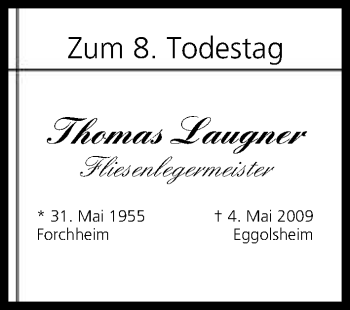 Anzeige von Thomas Laugner von MGO