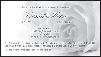 Anzeige von Veronika Hehn von MGO