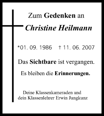 Anzeige von Christine Heilmann von MGO