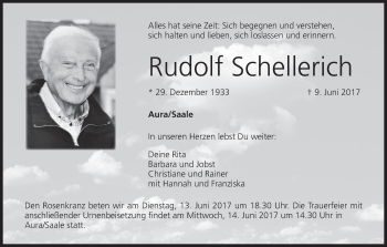 Anzeige von Rudolf Schellerich von MGO
