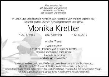Anzeige von Monika Kretter von MGO