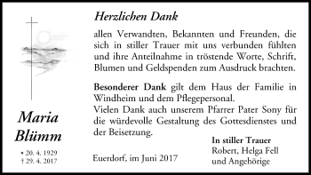 Anzeige von Maria Blümm von MGO